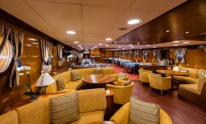 Lounge and dining area of the Galileo ship